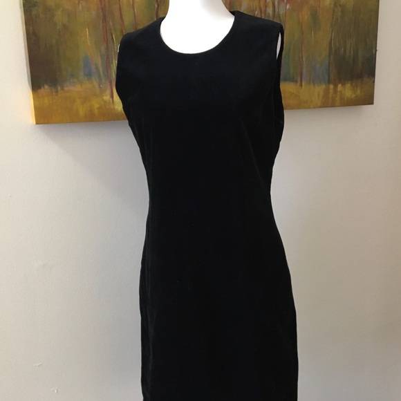 Vintage Ann Freeburg Classic Black Velvet Dress M Cocktail or Guest of Wedding - Picture 3 of 12